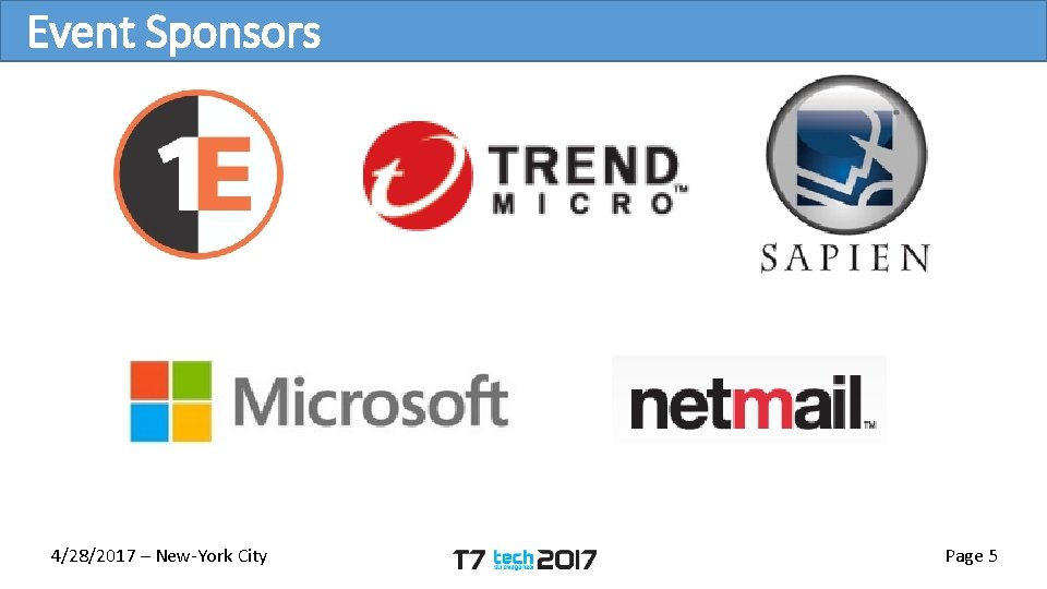 Event Sponsors 4/28/2017 – New-York City Page 5 