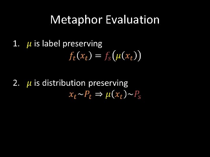 Metaphor Evaluation • 