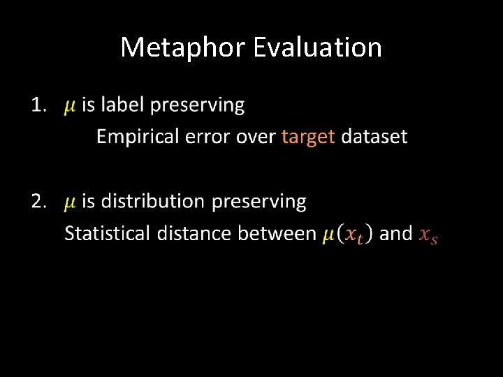 Metaphor Evaluation • 