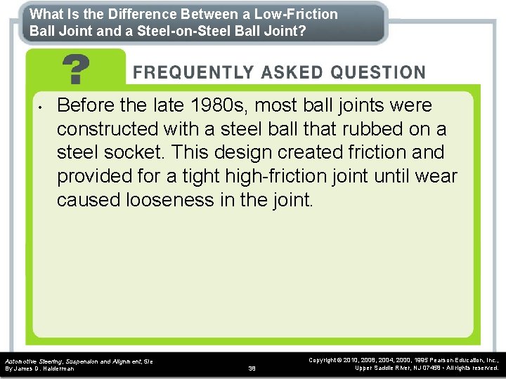 What Is the Difference Between a Low-Friction Ball Joint and a Steel-on-Steel Ball Joint?