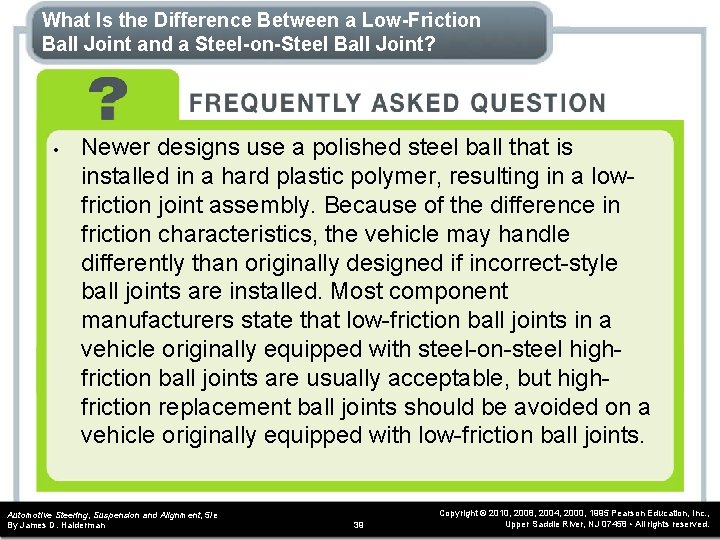 What Is the Difference Between a Low-Friction Ball Joint and a Steel-on-Steel Ball Joint?