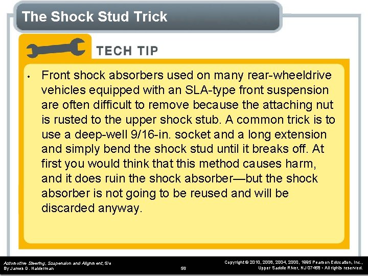 The Shock Stud Trick • Front shock absorbers used on many rear-wheeldrive vehicles equipped