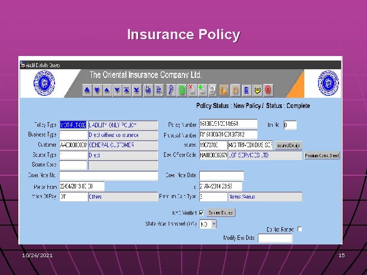 Insurance Policy 10/26/2021 15 