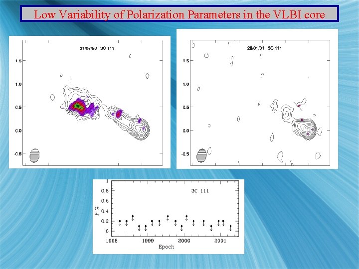 Low Variability of Polarization Parameters in the VLBI core 