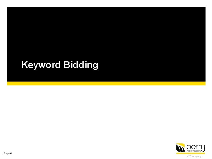 Keyword Bidding Page 6 