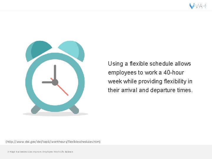 Using a flexible schedule allows employees to work a 40 -hour week while providing