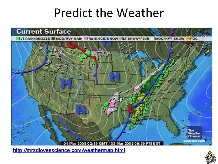 Predict the Weather http: //mrsdlovesscience. com/weathermap. html 