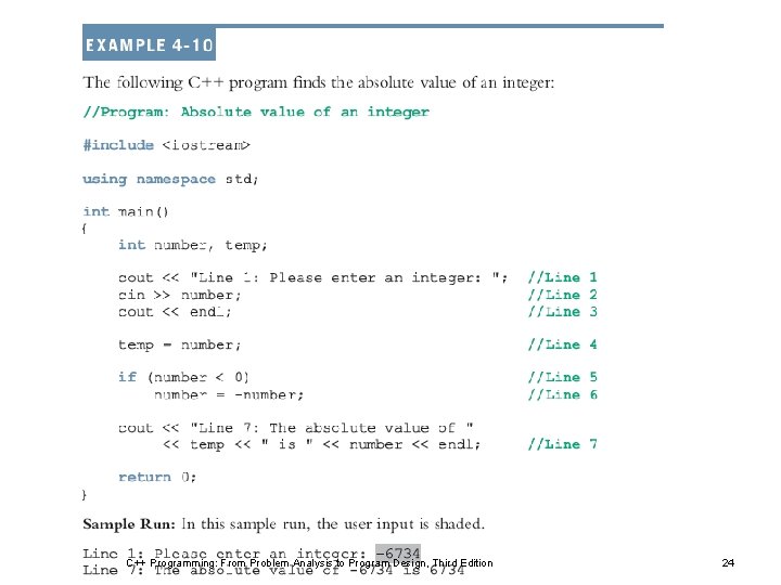 C++ Programming: From Problem Analysis to Program Design, Third Edition 24 