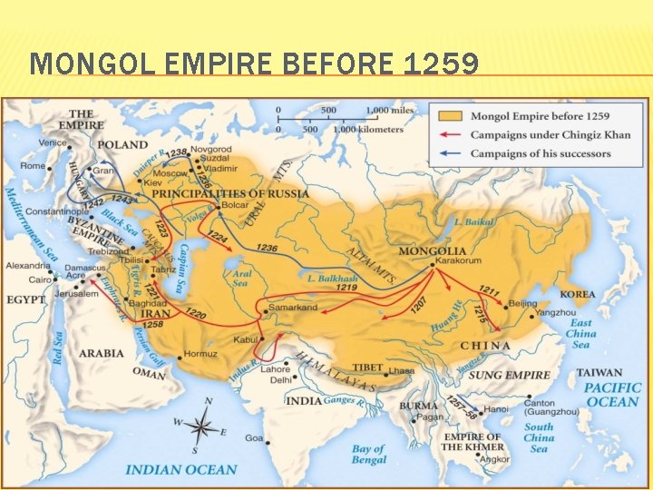 MONGOL EMPIRE BEFORE 1259 