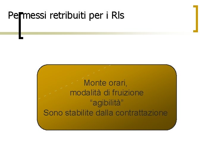 Permessi retribuiti per i Rls Monte orari, modalità di fruizione “agibilità” Sono stabilite dalla