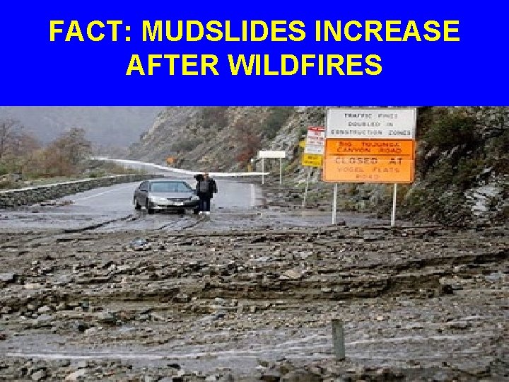 FACT: MUDSLIDES INCREASE AFTER WILDFIRES 