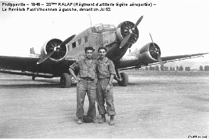 Philippeville – 1948 – 20ème RALAP (Régiment d’artillerie légère aéroportée) – Le Revélois Paul