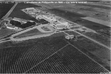 L’aérodrome de Philippeville en 1960 – Vue vers le nord-est (Jean Reymond) 
