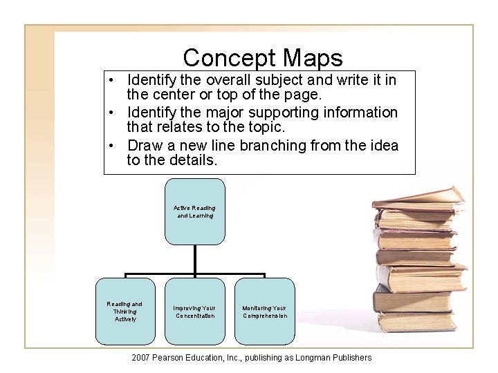 Concept Maps • Identify the overall subject and write it in the center or
