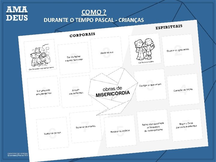 COMO ? DURANTE O TEMPO PASCAL - CRIANÇAS 