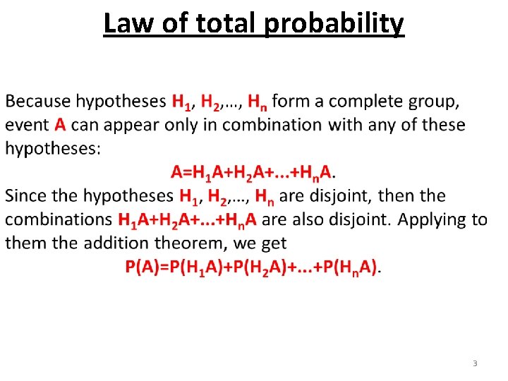Law of total probability 3 