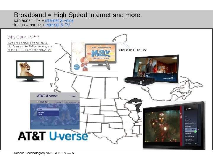 Broadband = High Speed Internet and more cablecos – TV + internet & voice