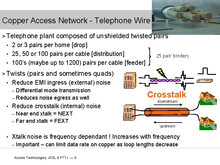 Copper Access Network - Telephone Wire > Telephone plant composed of unshielded twisted pairs