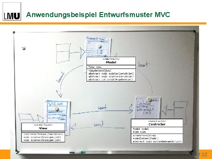 Anwendungsbeispiel Entwurfsmuster MVC Thomas Rau, Peter INFOS 2015, Darmstadt # 32 