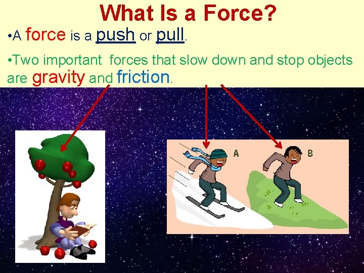 What Is a Force? • A force is a push or pull. • Two