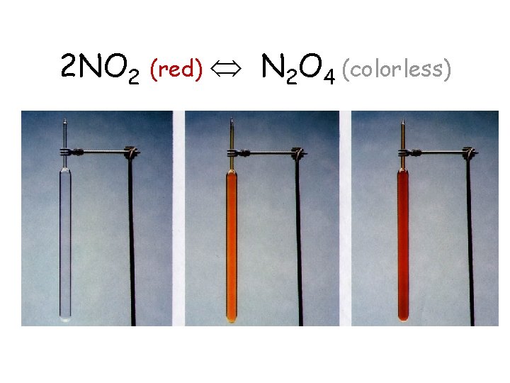 2 NO 2 (red) N 2 O 4 (colorless) 