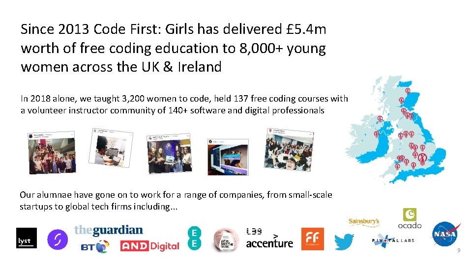 Since 2013 Code First: Girls has delivered £ 5. 4 m worth of free