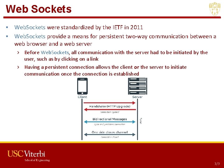 Web Sockets ▪ Web. Sockets were standardized by the IETF in 2011 ▪ Web.