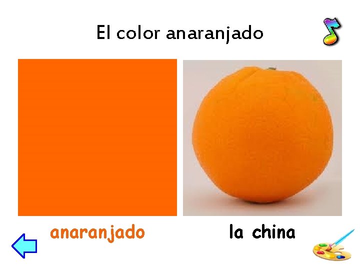 El color anaranjado la china 