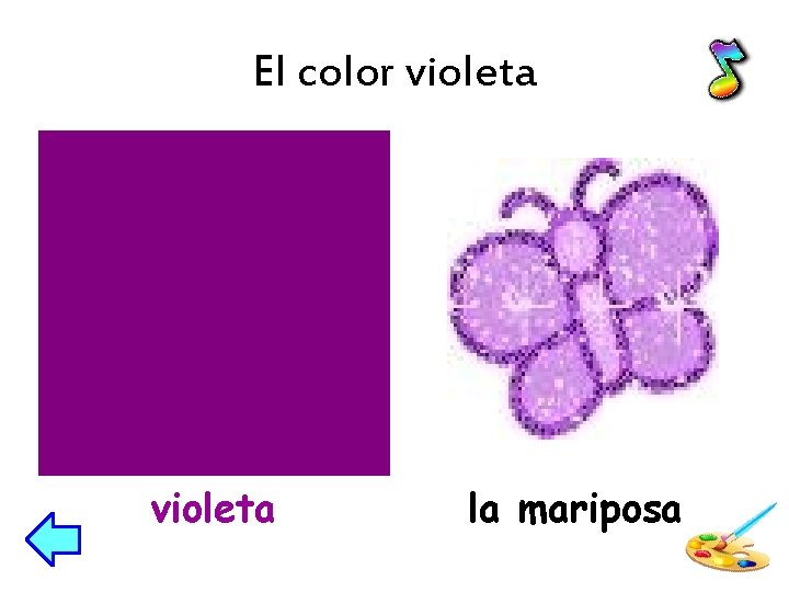 El color violeta la mariposa 