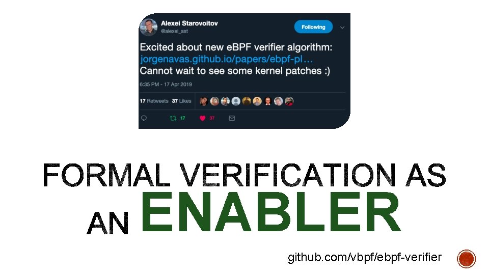 ENABLER github. com/vbpf/ebpf-verifier 