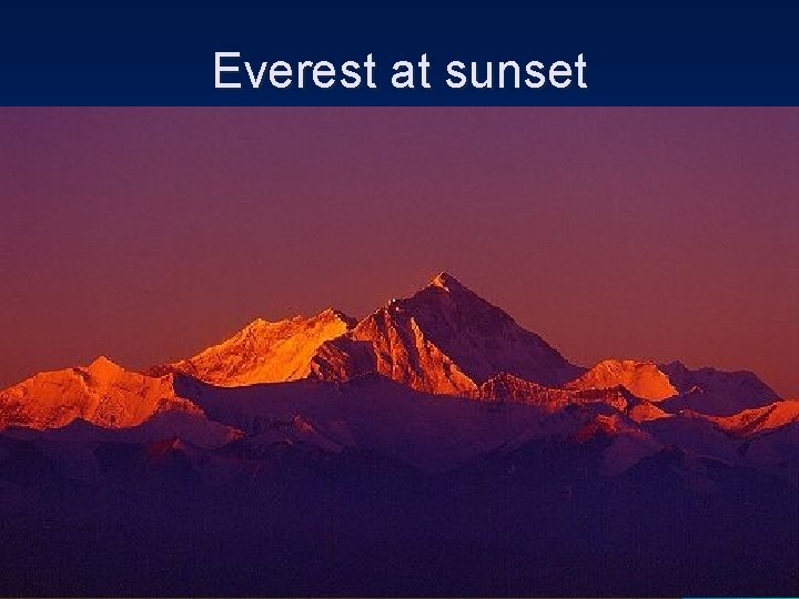 Everest at sunset 