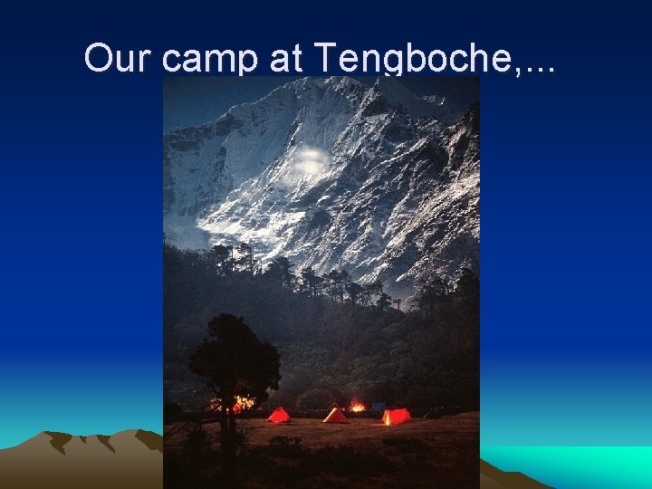 Our camp at Tengboche, . . . 