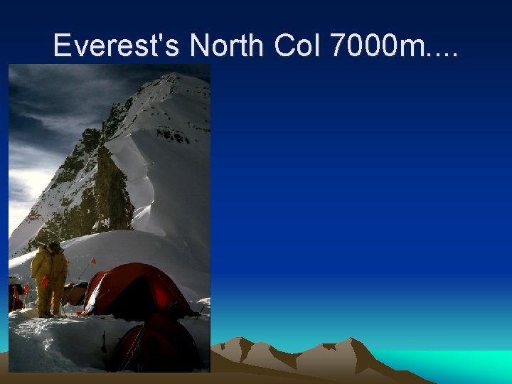 Everest's North Col 7000 m. . 