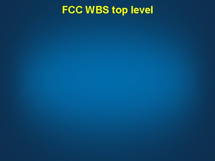 FCC WBS top level 