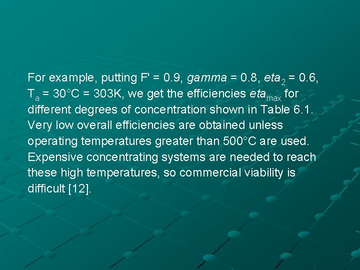 For example, putting F' = 0. 9, gamma = 0. 8, eta 2 =