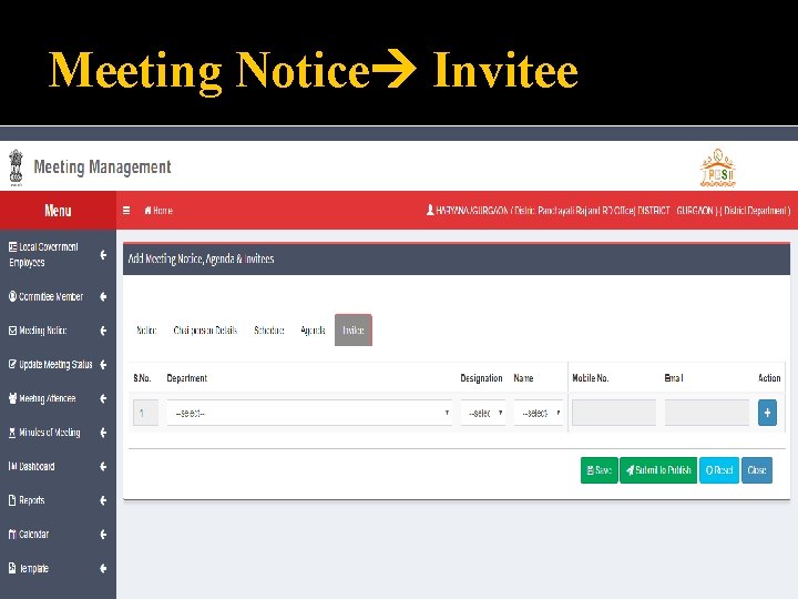 Meeting Notice Invitee 