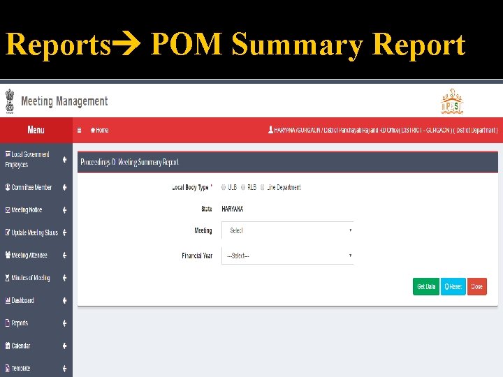 Reports POM Summary Report 