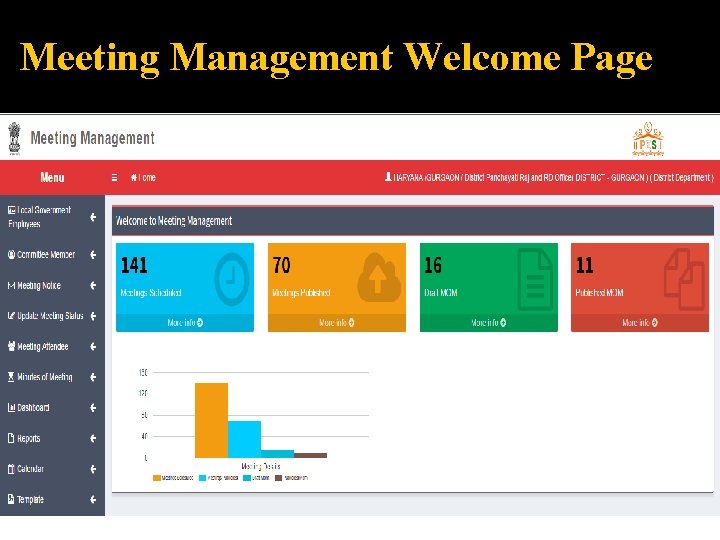 Meeting Management Welcome Page 