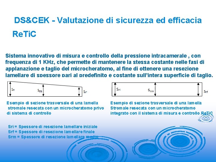 DS&CEK - Valutazione di sicurezza ed efficacia Re. Ti. C Sistema innovativo di misura