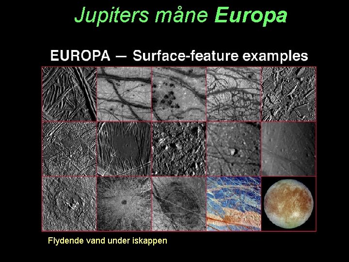 Jupiters måne Europa Flydende vand under iskappen 