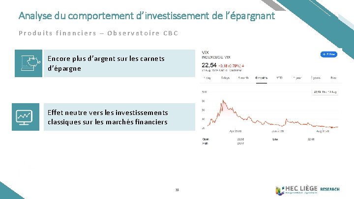 Analyse du comportement d’investissement de l’épargnant Produits financiers – Observatoire CBC Encore plus d’argent