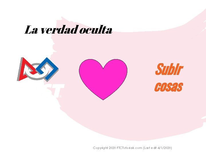 La verdad oculta Subir cosas Copyright 2020 FTCTutorials. com (Last edit 4/1/2020) 