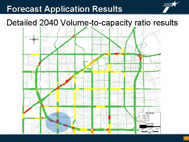 Forecast Application Results Detailed 2040 Volume-to-capacity ratio results 35 