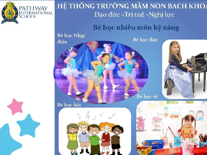 HỆ THỐNG TRƯỜNG MẦM NON BACH KHOA Đạo đức -Trí tuệ -Nghị lực Bé