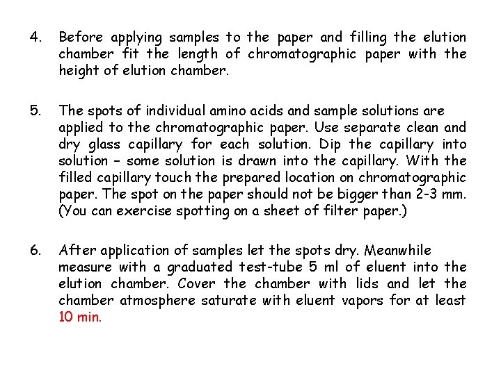 4. Before applying samples to the paper and filling the elution chamber fit the