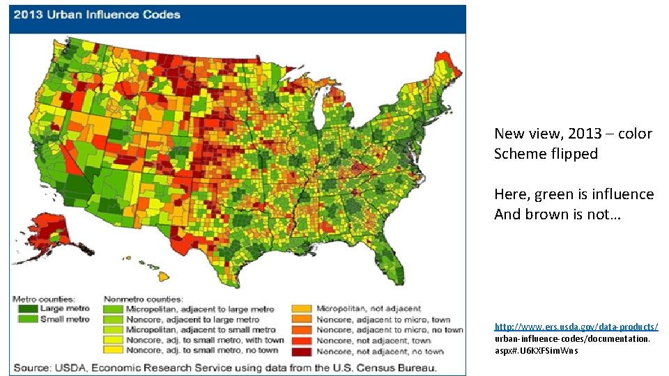 New view, 2013 – color Scheme flipped Here, green is influence And brown is