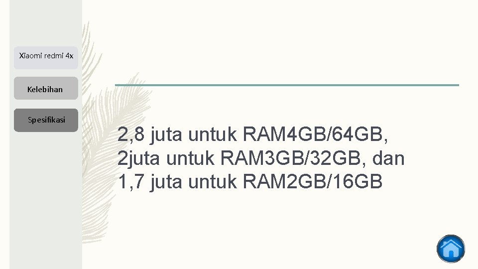 Xiaomi redmi 4 x Kelebihan Spesifikasi 2, 8 juta untuk RAM 4 GB/64 GB,
