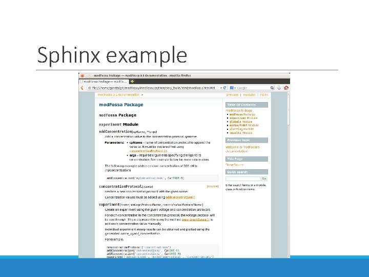 Sphinx example Sphinx example
