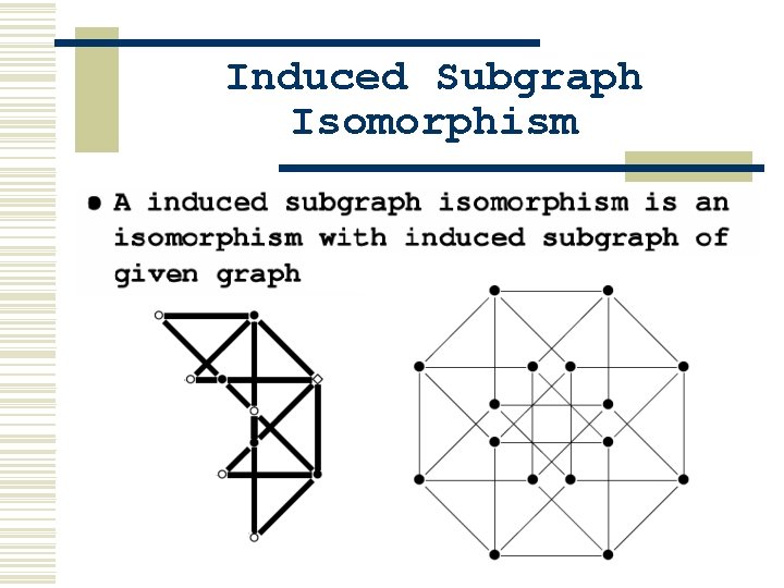 Induced Subgraph Isomorphism Induced Subgraph Isomorphism