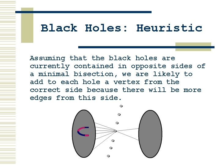 Black Holes: Heuristic Assuming that the black holes are currently contained in opposite sides Black Holes: Heuristic Assuming that the black holes are currently contained in opposite sides